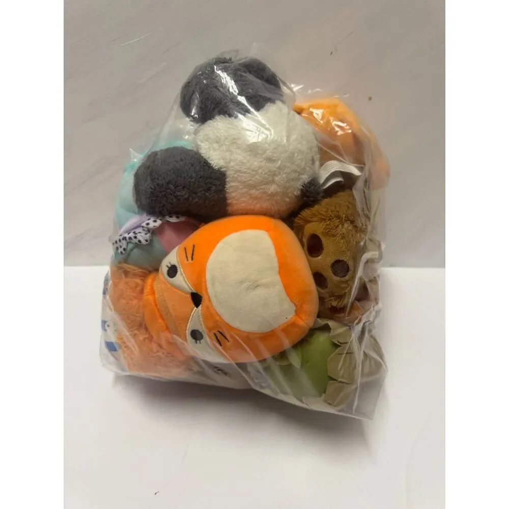 Large Mixed Plush Lot GUND Panda Fox Lamb Dog Teddy Bear Stuffed Animals